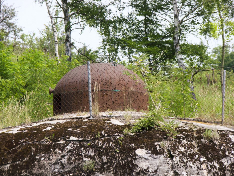 Ligne Maginot - HACKENBERG - A19 (Ouvrage d'artillerie) - Entrée des hommes
Détail d'une des cloches GFM - Schnoupf