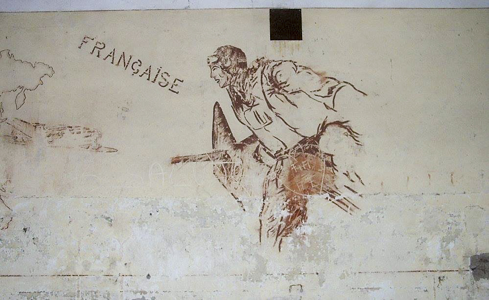 Ligne Maginot - LANGENSOULTZBACH - (Camp de sureté) - Bâtiment B
Salle 1
Peinture murale du casernement
