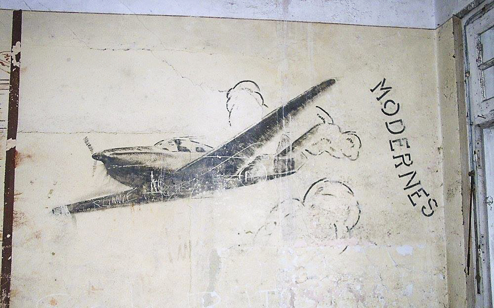 Ligne Maginot - LANGENSOULTZBACH - (Camp de sureté) - Bâtiment B
Salle 1
Peinture murale du casernement