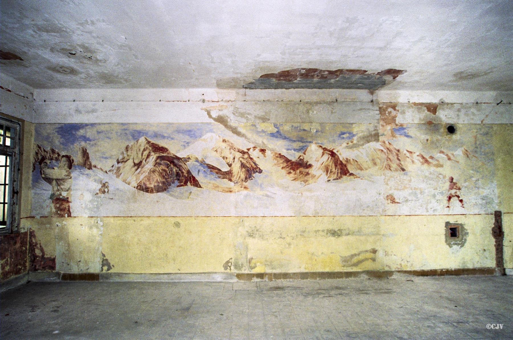 Ligne Maginot - LANGENSOULTZBACH - (Camp de sureté) - Bâtiment B
Salle 3
Peinture murale du casernement