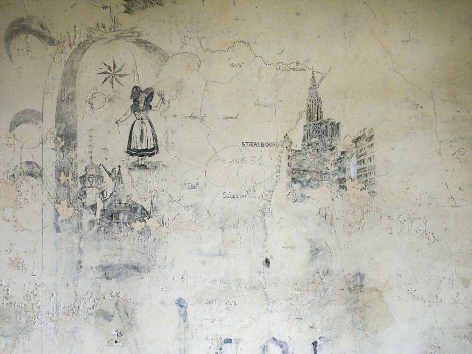 Ligne Maginot - LANGENSOULTZBACH - (Camp de sureté) - Bâtiment B
Salle 5
Peinture murale du casernement