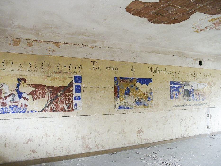 Ligne Maginot - LANGENSOULTZBACH - (Camp de sureté) - Bâtiment B
Salle 16
Peinture murale du casernement