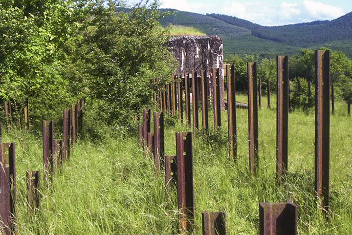 Ligne Maginot - LEMBACH - (Ouvrage d'infanterie) - Bloc 1
Réseau de rails antichar