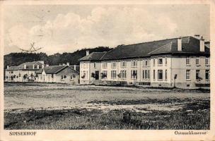 Ligne Maginot - LEGERET - (Camp de sureté) - Carte allemande avec le marquage 'Ostmarkkaserne'
Les deux bâtiments de compagnie et la cuisine réfectoire au centre