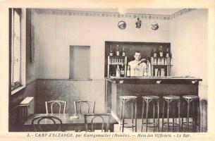 Ligne Maginot - ELZANGE - (Camp de sureté) - Le Mess des officiers - Le bar
Extrait d'une serie de cartes postales