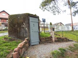 Ligne Maginot - FM82 - FINSTERTHAL 1 - (Blockhaus pour arme infanterie) - Le blockhaus à son nouvel emplacement devant la casemate Dambach Nord