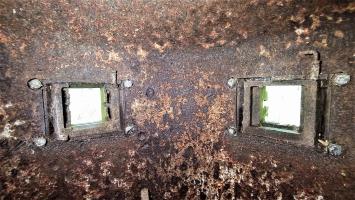 Ligne Maginot - TRAUTBACH OUEST - (Blockhaus pour arme infanterie) - Deux des cinq créneaux de la cloche GFM Est
