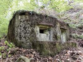 Ligne Maginot - M10 - NONNENHARDT EST 3 - (Blockhaus pour arme infanterie) - La façade avant et le mur droit