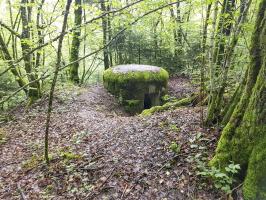 Ligne Maginot - F53 - LES TAVERNETTES 1 - HS107 - (Blockhaus pour arme infanterie) - L'ouvrage est en excellent état grâce à la mairie de Charvonnex qui a débroussaillé efficacement rendant l'ensemble accessible.
