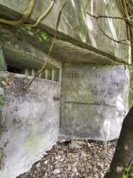Ligne Maginot - B591 - RICHARDSHAEUSER 5 - (Blockhaus pour arme infanterie) - Le grand créneau, et l'inscription 'Génie 144-1'.