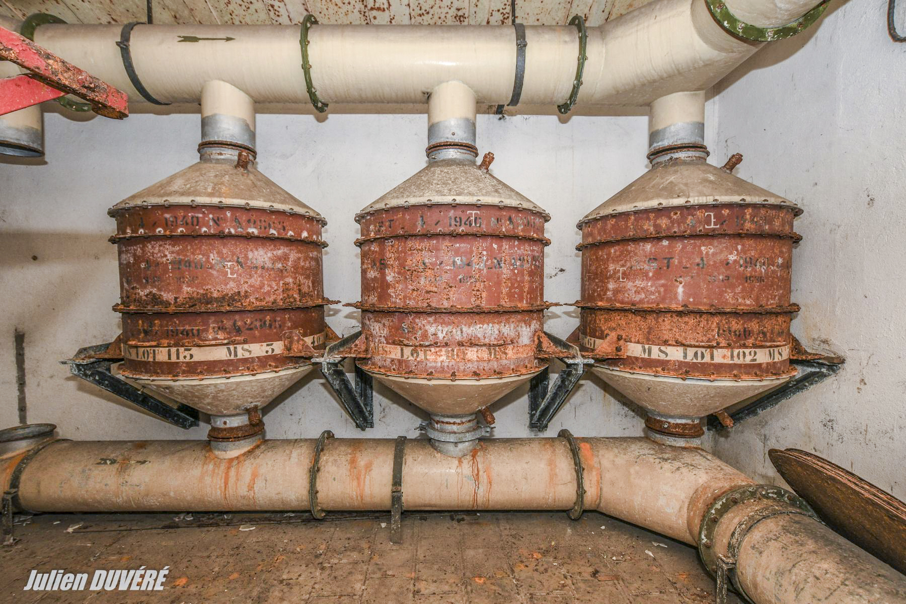 Ligne Maginot - RIPPERT - X13 (QUARTIER KARRE - II/168°RIF) - (Abri) - Filtres pour la neutralisation de l'air gazé.