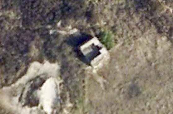 Ligne Maginot - DUNES NORD - (Cuve pour canon) - Capture, vue aérienne, Google Earth. - legarsdunord