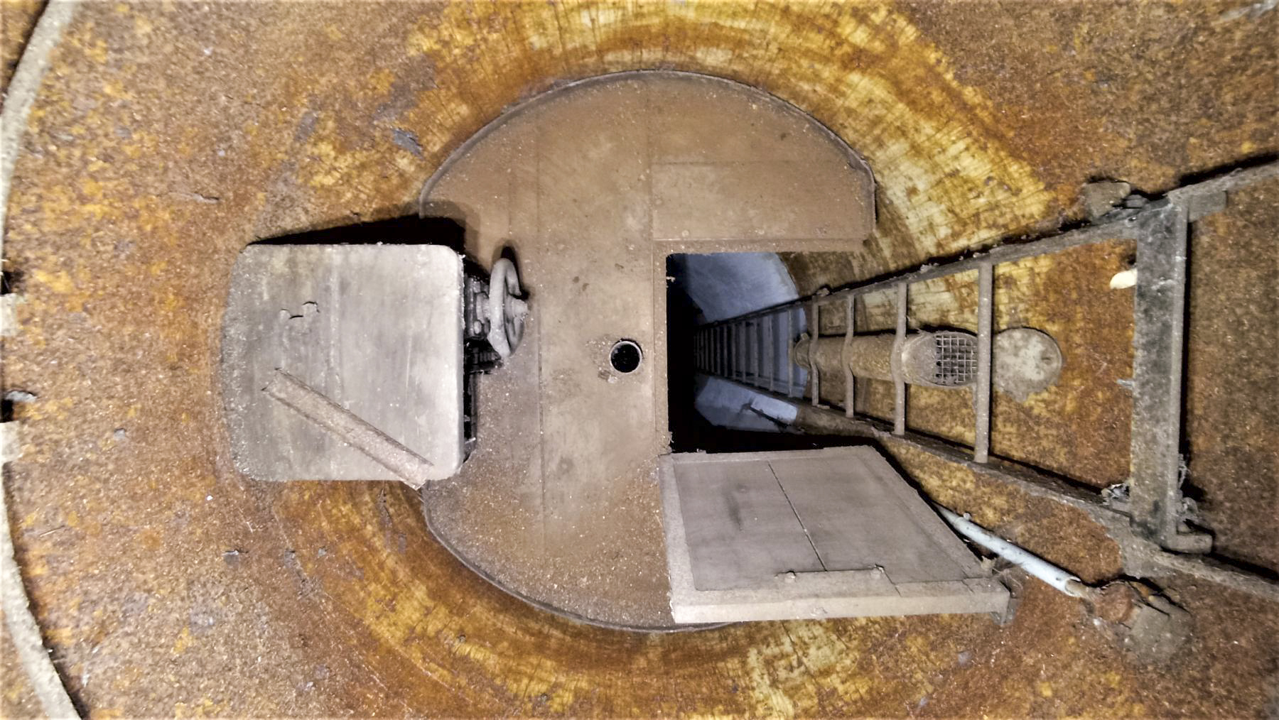 Ligne Maginot - BUCHHOLZBERG (I / 79° RIF) - (Abri) - Vue de dessus du plancher mobile de la cloche GFM Ouest