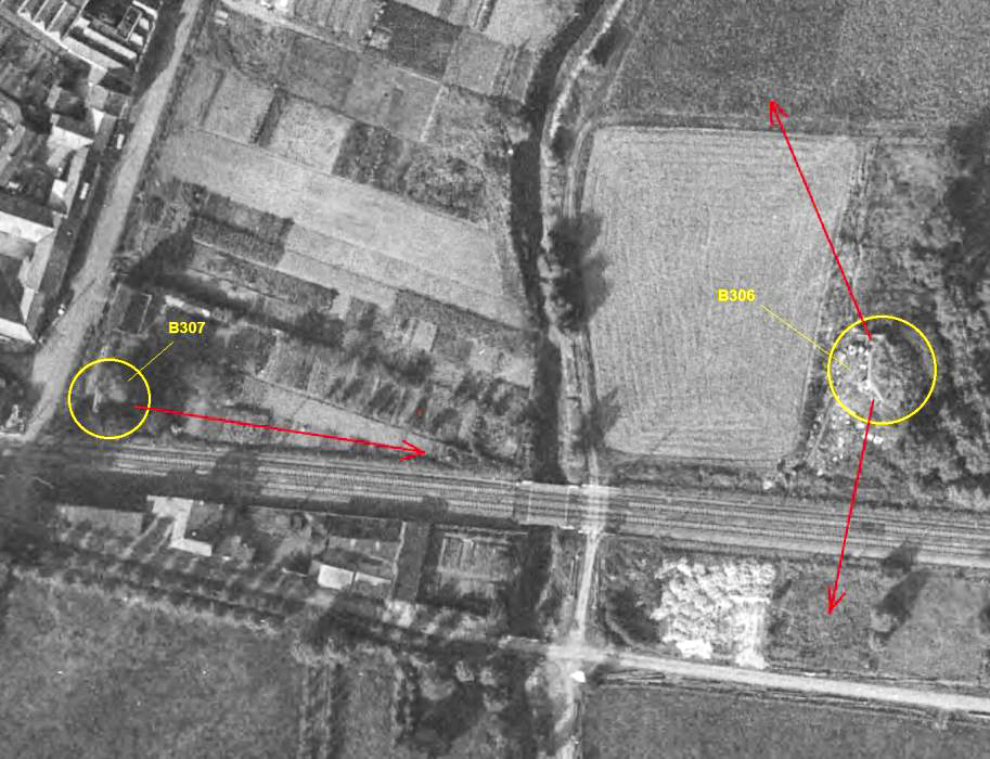 Ligne Maginot - ROCH Ouest et Est - (Blockhaus pour canon) -  - IGN - Géoportail 1962