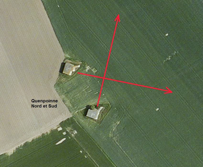 Ligne Maginot - BEF 667 - QUENPOINNE NORD - (Casemate d'artillerie) -  - Bing Sat