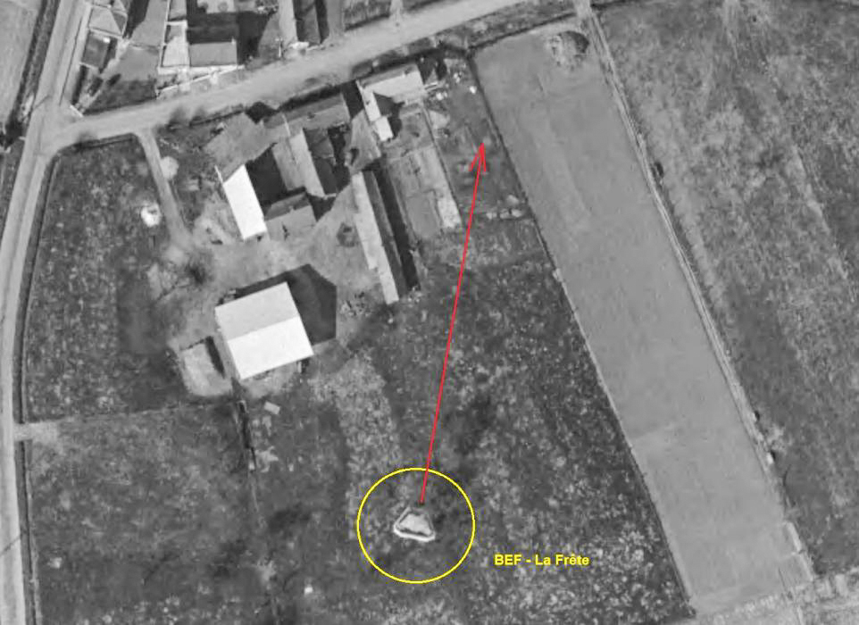 Ligne Maginot - BEF 265 - La FRETE Nord (Blockhaus pour canon) -  - IGN - Géoportail 1965
