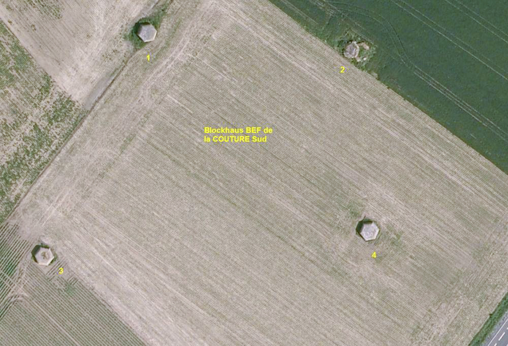 Ligne Maginot - BEF 329 - LA COUTURE SUD 3 - (Blockhaus pour arme infanterie) -  - Google Earth