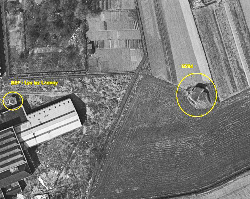 Ligne Maginot - BEF 339 - LYS lez LANNOY (Blockhaus pour arme infanterie) -  - IGN - Géoportail 1965