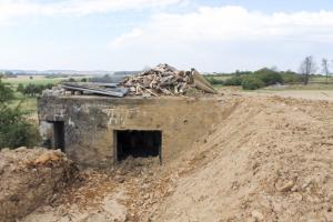Ligne Maginot - MERRENBAND 2 - (Blockhaus pour canon) - Façade arrière