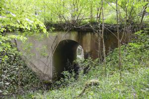 Ligne Maginot - VF60 - ANTENNE DE L'OUVRAGE DU HOCHWALD - (RESEAU - Voie 60 - Antenne ou rocade ferroviaire) - 2 - PONT SUR L'EICHELGRABEN
Le pont est toujours utilisé par le chemin ayant remplacé la V60.
Seules les rambardes ont disparu