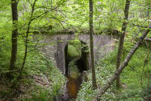 Ligne Maginot - VF60 - ANTENNE DE L'OUVRAGE DU HOCHWALD - (RESEAU - Voie 60 - Antenne ou rocade ferroviaire) - 2 - PONT SUR L'EICHELGRABEN
Le pont est toujours utilisé par le chemin ayant remplacé la V60.
Seules les rambardes ont disparu