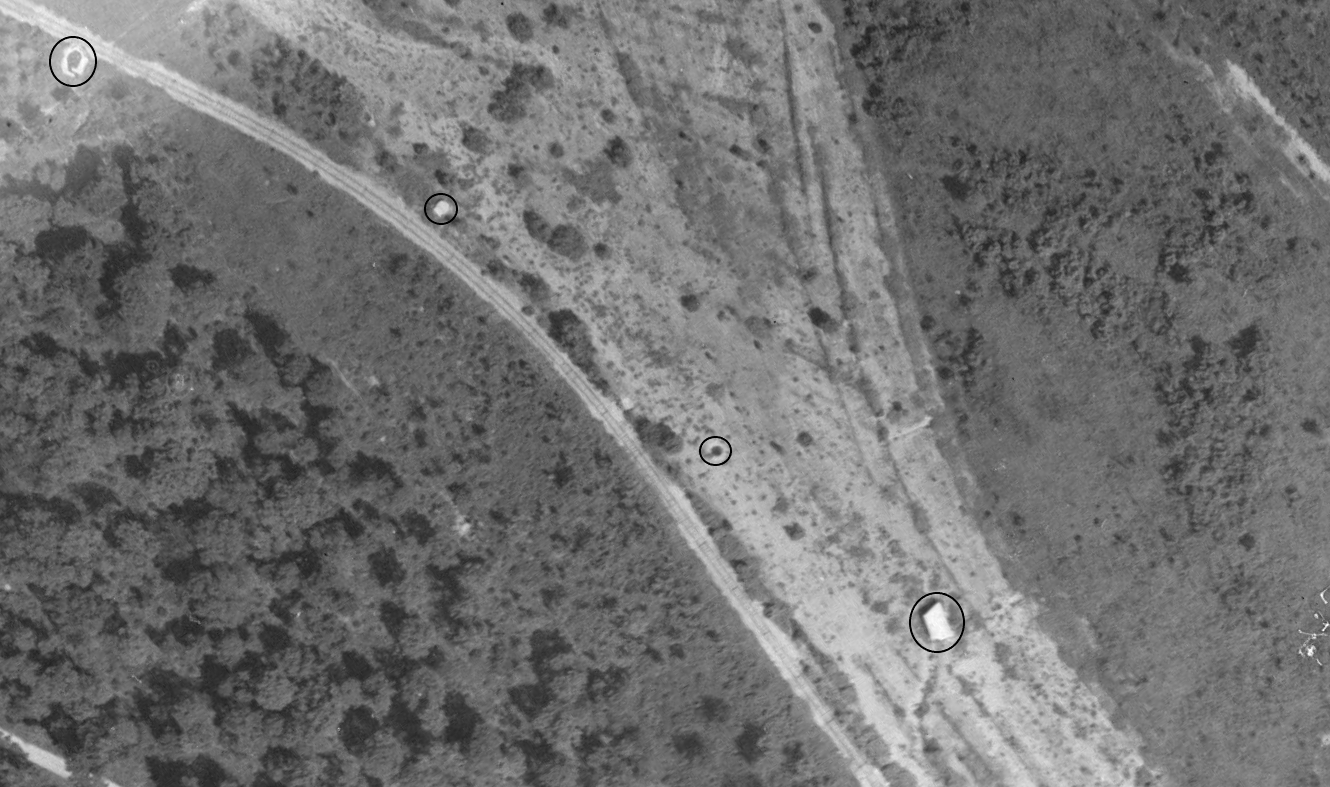 Ligne Maginot - Les blockhaus Port du Rhin Sud 13, 13 bis, 14, 14 bis en 1947 - Les blockhaus Port du Rhin Sud 13, 13 bis, 14, 14 bis en 1947