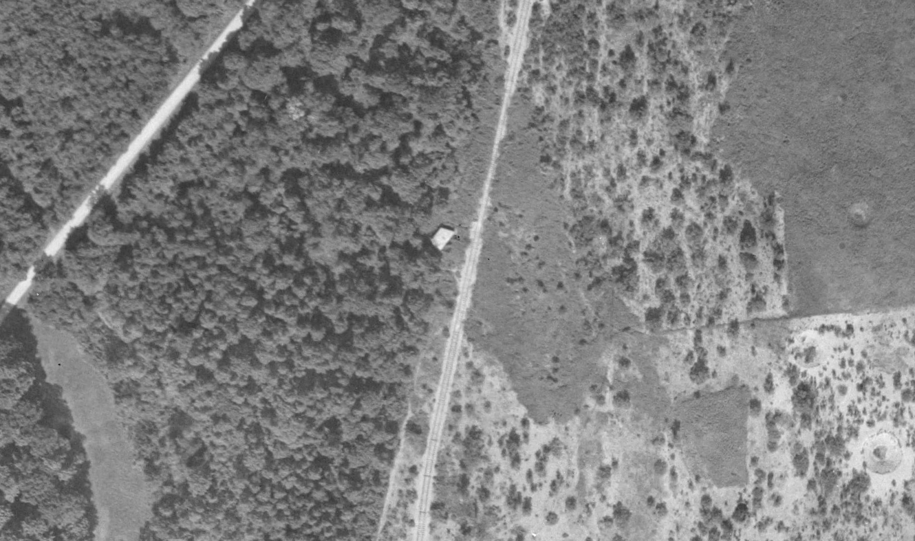 Ligne Maginot - PORT DU RHIN SUD 22 - (Blockhaus pour arme infanterie) - Le blockhaus Port du Rhin Sud 22 en 1947 - IGN - Géoportail 1947