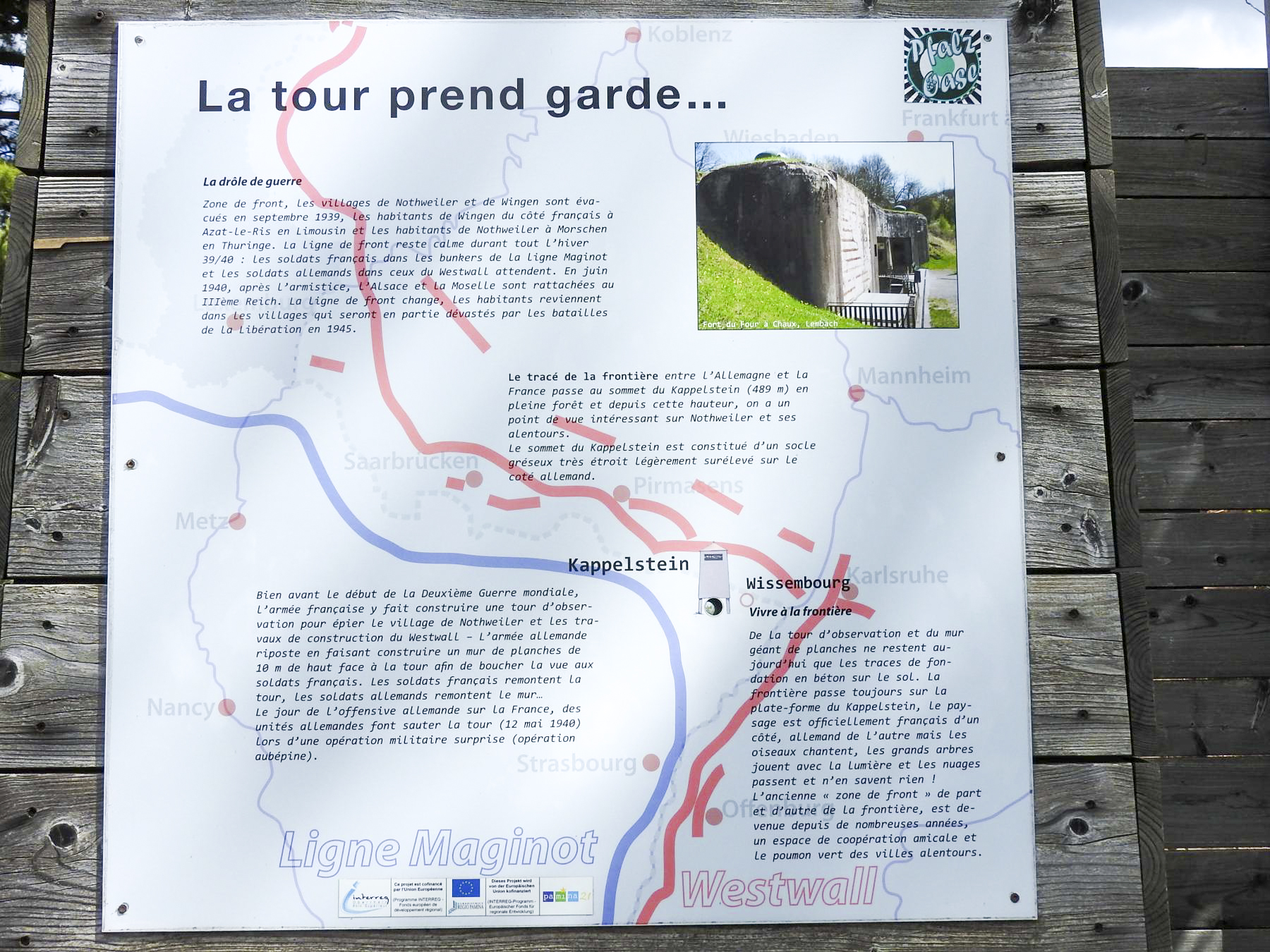 Ligne Maginot - KAPPELSTEIN - (Observatoire d'infanterie) - Le panneau explicatif sur le site