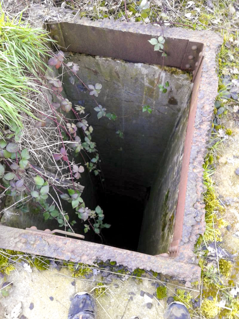 Ligne Maginot - CHAMOUILLETTE - (Central téléphonique isolé) - Le puits d'accès, dépourvu d'échelle. - Fabrice THOMASSIN