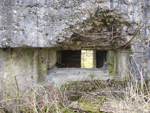 Ligne Maginot - MERRENRIED 1 - (Blockhaus pour canon) - Créneau pour canon