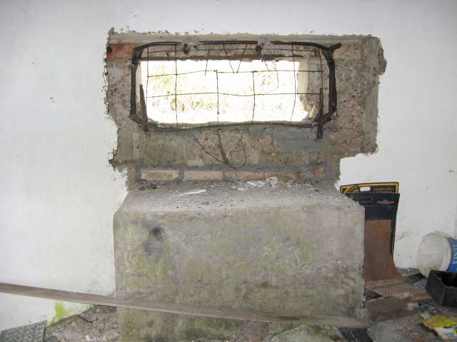 Ligne Maginot - MERRENRIED 1 - (Blockhaus pour canon) - Le créneau du canon