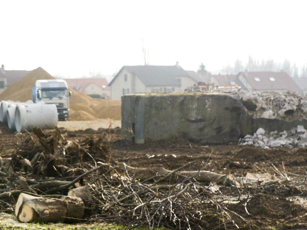 Ligne Maginot - CB118 - UNTERHAUSEN - (Blockhaus pour canon) - Aperçu de l'embrassure de tir