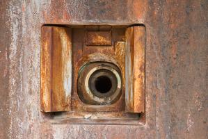 Ligne Maginot - LAVOIR - (Ouvrage d'artillerie) - Bloc 2
Embrasure de canon-mortier de 75 mle 31
