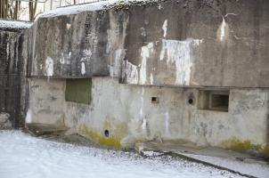 Ligne Maginot - 86 - ASCHENBACH - (Casemate d'infanterie - double) - Vue sur les créneaux Nord-Est, dirigé vers la casemate 86 - Haselberg