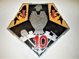 Ligne Maginot - 86 - ASCHENBACH - (Casemate d'infanterie - double) - Etage inférieur
Blason du 10° Génie