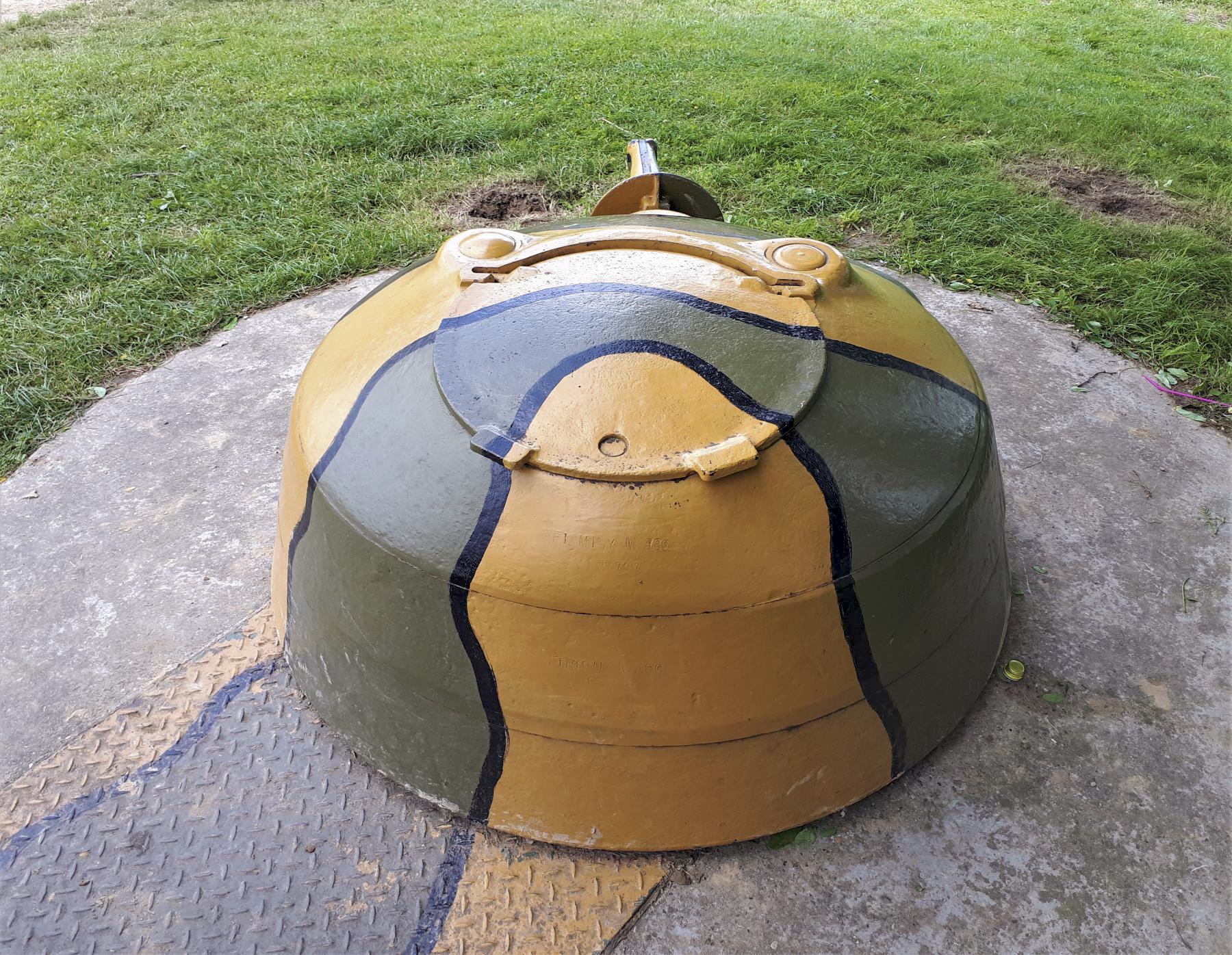 Ligne Maginot - 86 - ASCHENBACH - (Casemate d'infanterie - double) - Tourelle démontable pour mitrailleuse mle 35