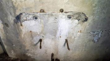 Ligne Maginot - FREUDENBERG - (Observatoire d'artillerie) - Emplacement d'un lavabo dans le couloir