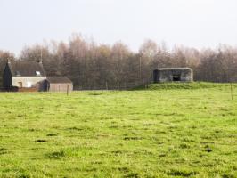 Ligne Maginot - B394 - GRAND MANOIR (PDS) - (Abri actif) - Blockhaus, situé dans son environnement, vu de la rue du stade.