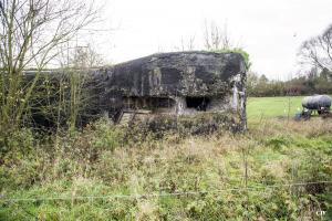 Ligne Maginot - A35 - RUBIS - (Blockhaus lourd type STG / STG-FCR - Double) - Observatoire, vue extérieure.
Le créneau de gauche est presque complètement obstrué