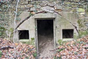 Ligne Maginot - BOIS BABERT (1 / 70° RAMF) - (PC) - Vue de l'alvéole de droite en 2011. Le toit est déjà crevé et l'alvéole commence à se remplir de terre.
