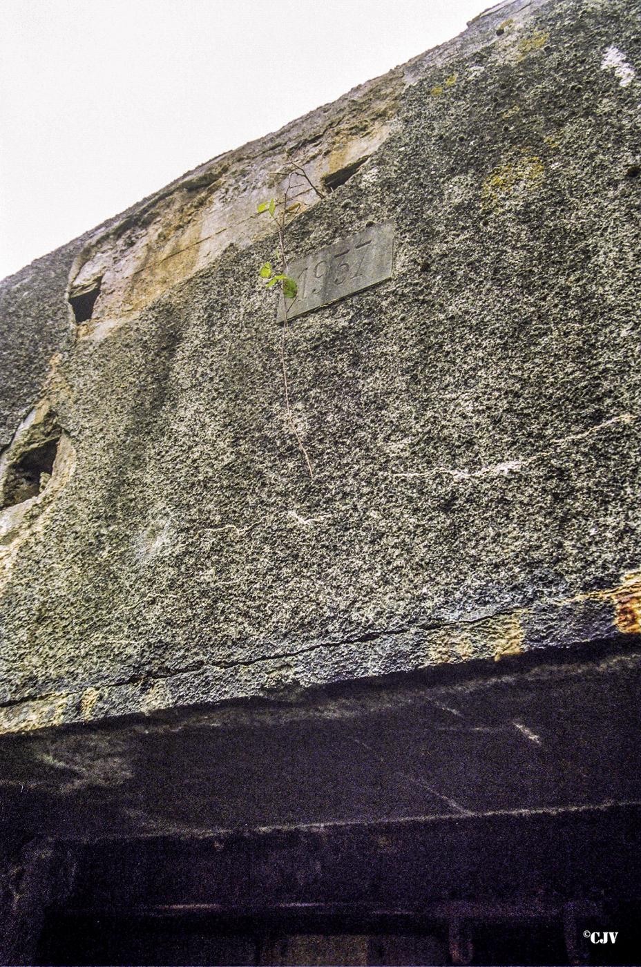 Ligne Maginot - A20BIS - B381 - FORT DE MAULDE - CASEMATE DE 155 - (Casemate d'artillerie) - Cartouche datant la construction