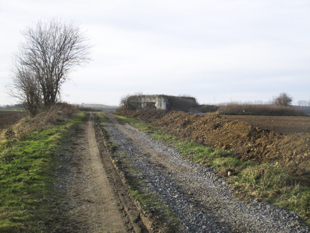 Ligne Maginot - A58 - JENLAIN OUEST - (Blockhaus lourd type STG / STG-FCR - Double) - Situé dans son environnement, ce blockhaus est visible depuis la D934.
