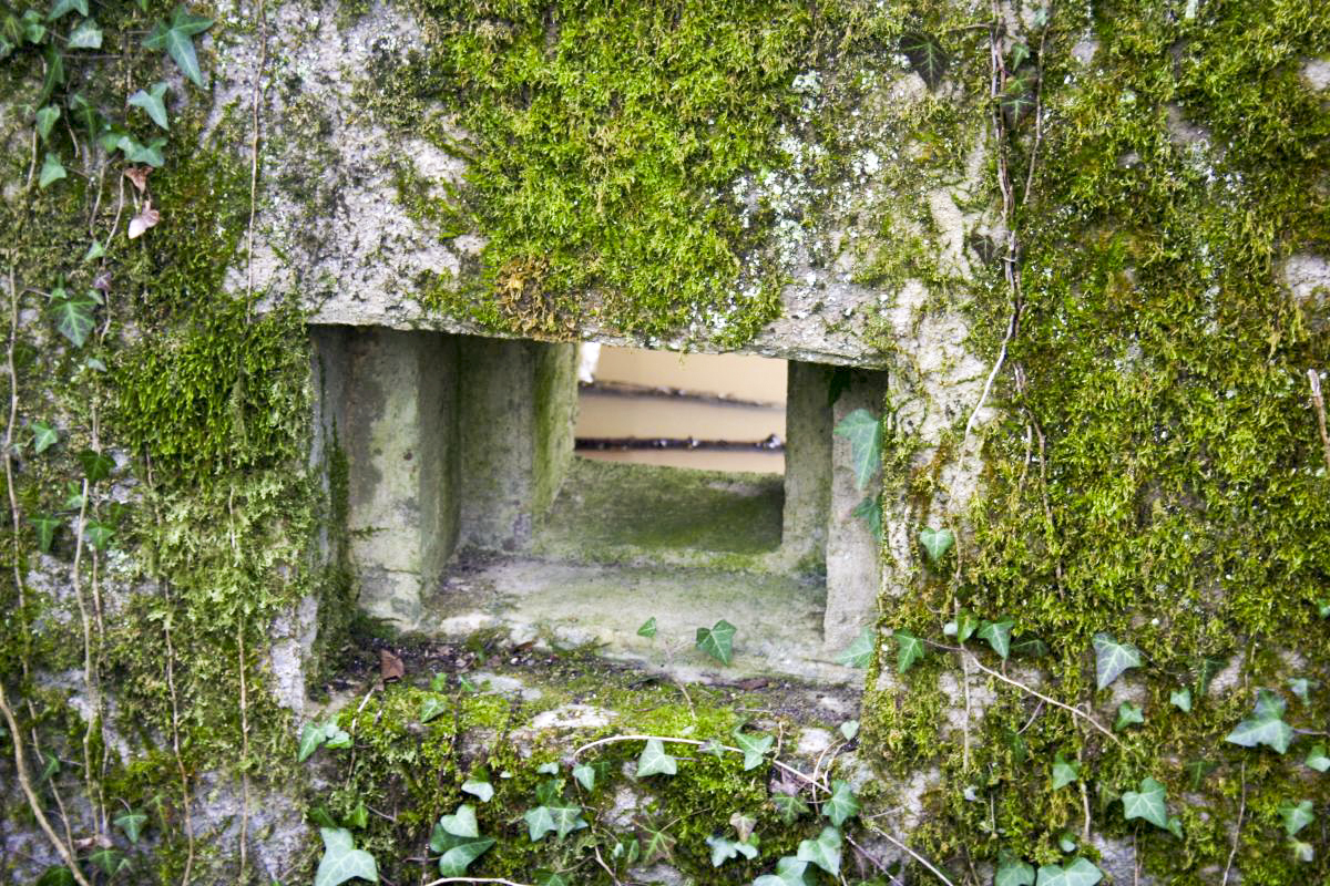 Ligne Maginot - CBO2 - (Blockhaus pour canon) - Petit créneau de défense rapprochée latéral