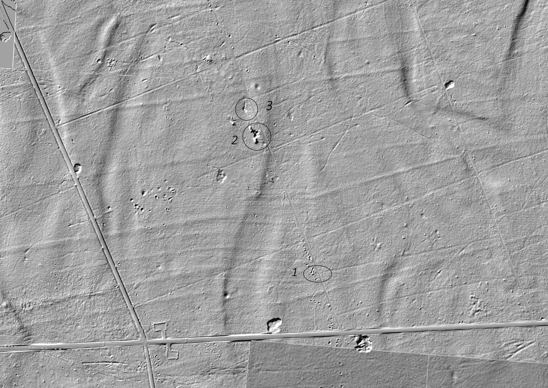Ligne Maginot - DANIEL (VII/159° RAP) - (Position d'artillerie préparée) - Vue Lidar de la position - Data Alsace