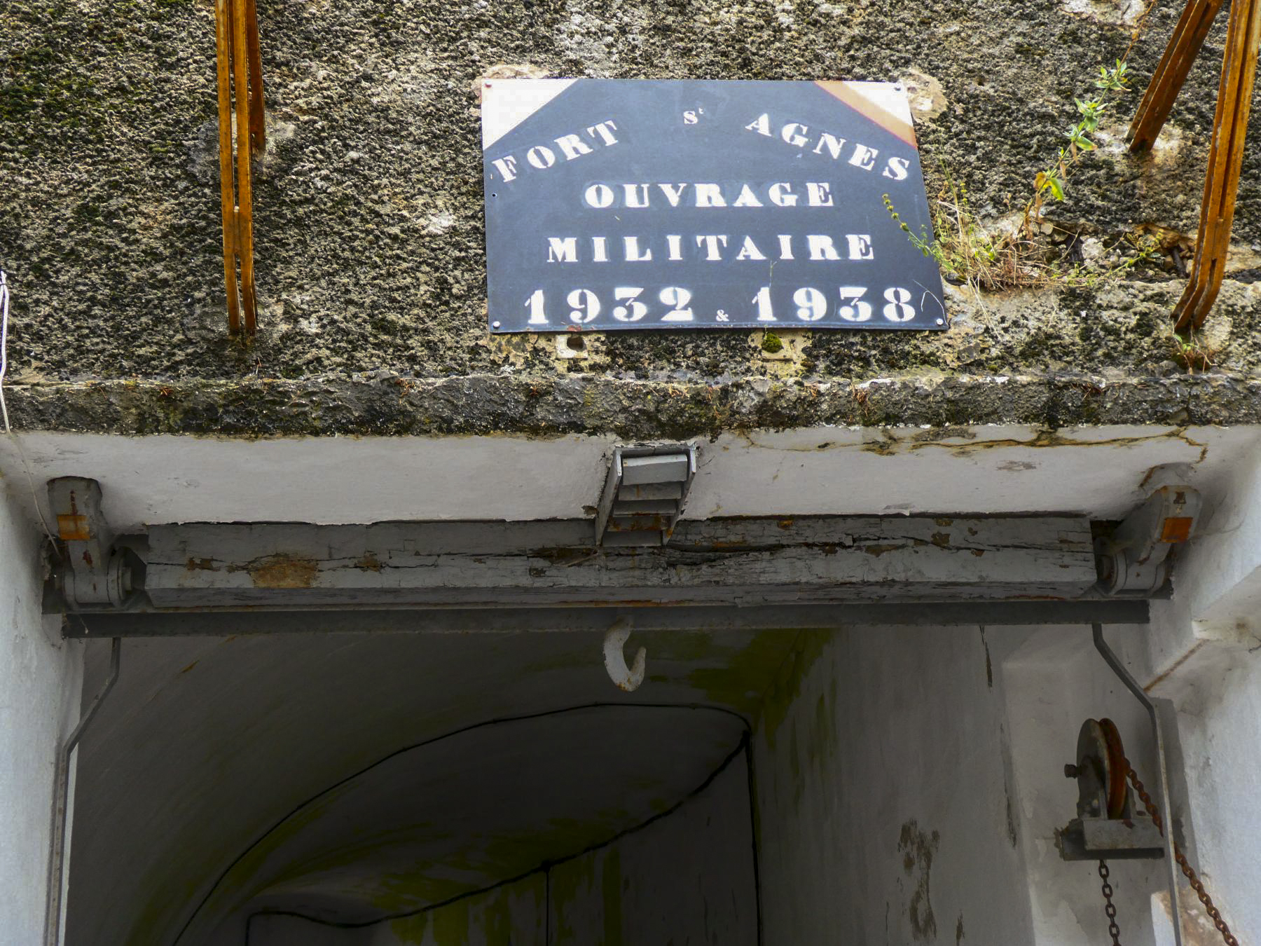Ligne Maginot - SAINTE AGNES (SAG) - EO9 - (Ouvrage d'artillerie) - Bloc 1
Système de déverrouillage du pont-levis