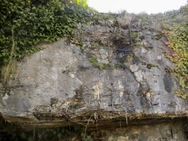 Ligne Maginot - JENLAIN - C14 - (Casemate d'infanterie) - Impacts de tirs allemands.