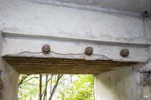 Ligne Maginot - B490 - CURGIES SUD-EST - (Blockhaus pour canon) - Le renforcement du dalle d'entrée