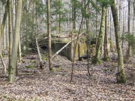 Ligne Maginot - NEUBACH 2 (AVANT POSTE) - (Blockhaus pour arme infanterie) - La façade arrière et l'entrée du blockhaus.