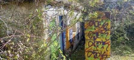 Ligne Maginot - MONT MOUREX (9° RAD) - (PC) - Le mur pare-éclat.