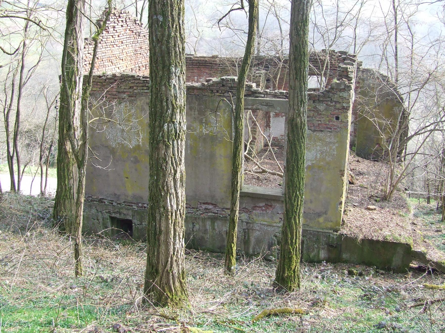 Ligne Maginot - LIEDERSCHIEDT - MAISON FORTE - (Poste GRM - Maison Forte) - La maison forte vue depuis la pente.